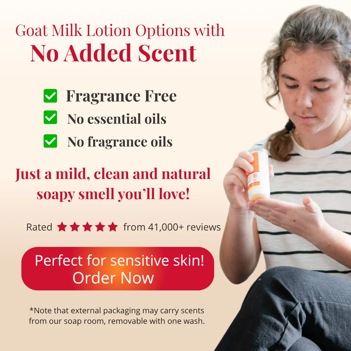 Unscented Large Solid Goat Milk Lotion - Image 9