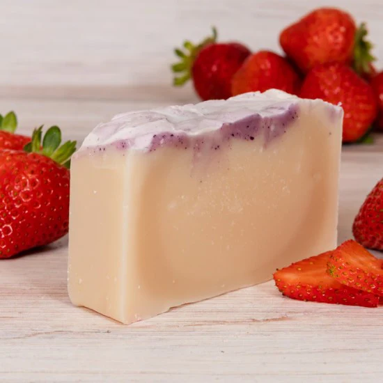 Strawberries and Champagne Limited Goat Milk Soap - Image 2