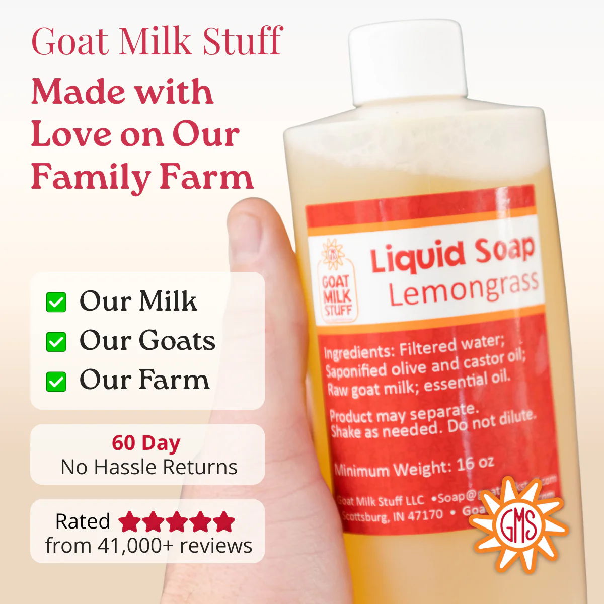 Lavender Foamer Bottle Liquid Goat Milk Soap - Image 12